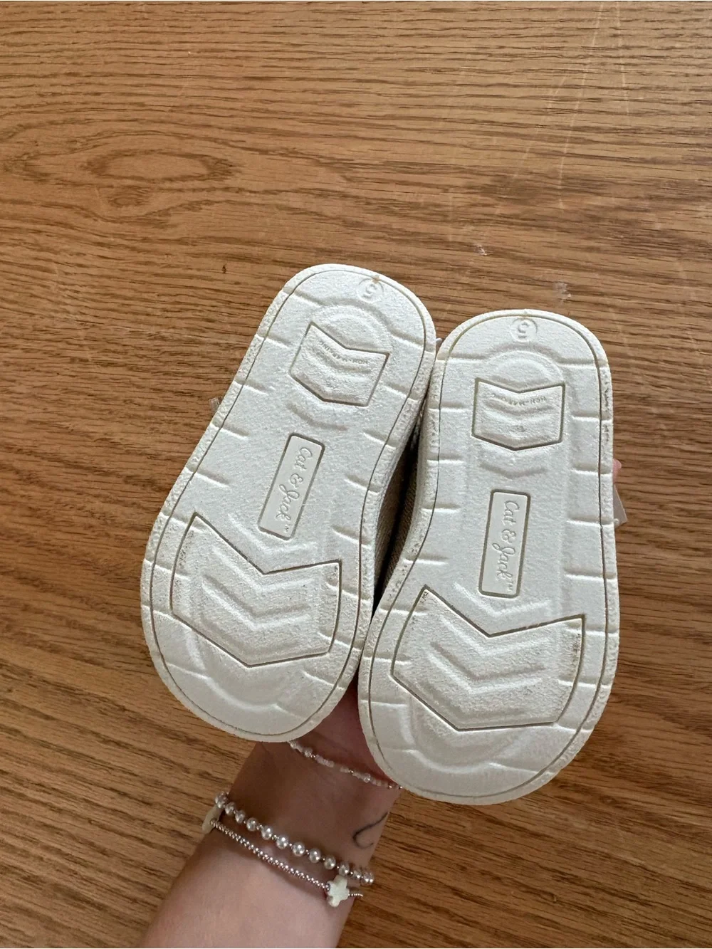 Cat & Jack Toddler Beige Canvas Moccasins